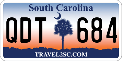 SC license plate QDT684