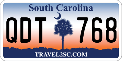 SC license plate QDT768
