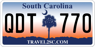 SC license plate QDT770