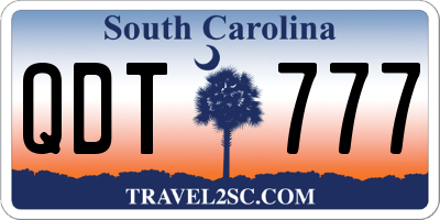 SC license plate QDT777