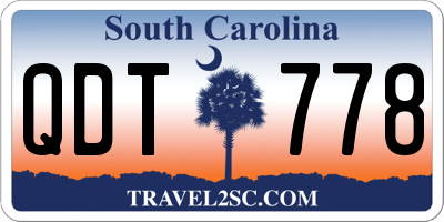 SC license plate QDT778
