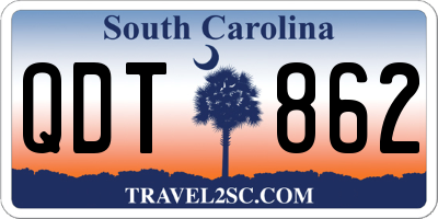 SC license plate QDT862