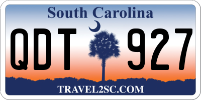 SC license plate QDT927