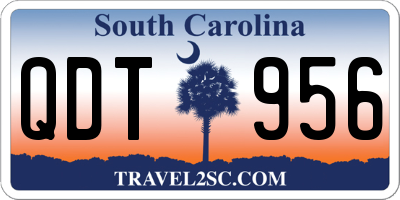 SC license plate QDT956