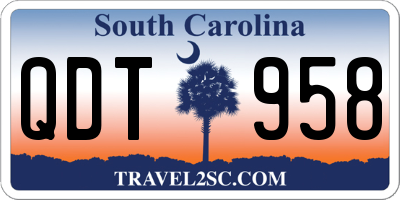 SC license plate QDT958