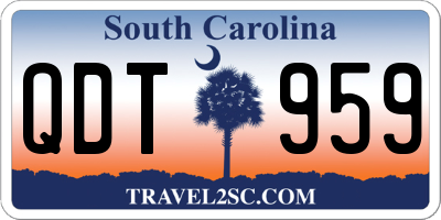 SC license plate QDT959
