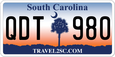 SC license plate QDT980