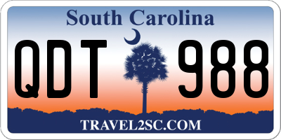 SC license plate QDT988
