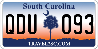 SC license plate QDU093