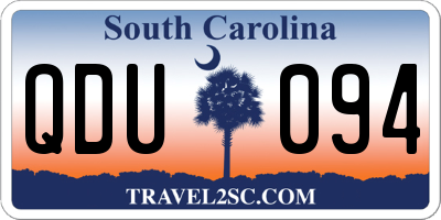 SC license plate QDU094