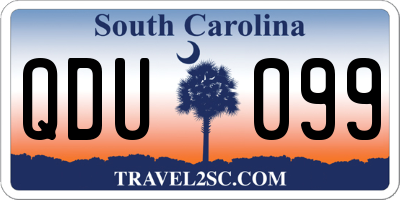 SC license plate QDU099