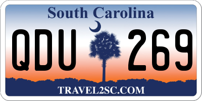 SC license plate QDU269