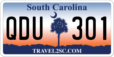 SC license plate QDU301