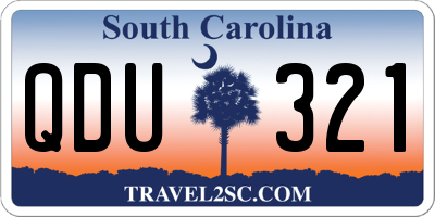 SC license plate QDU321