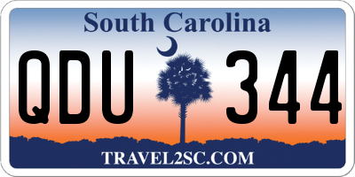SC license plate QDU344