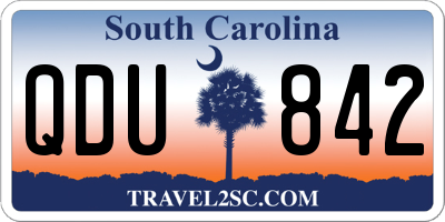 SC license plate QDU842