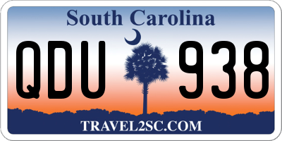 SC license plate QDU938