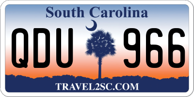 SC license plate QDU966