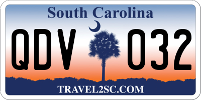 SC license plate QDV032