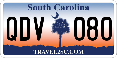 SC license plate QDV080