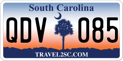 SC license plate QDV085