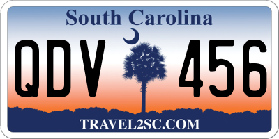 SC license plate QDV456