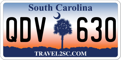 SC license plate QDV630