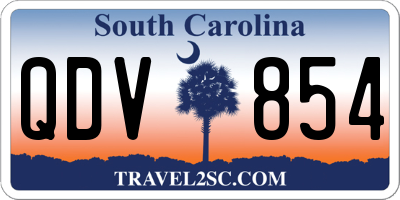 SC license plate QDV854