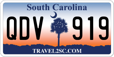 SC license plate QDV919