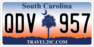 SC license plate QDV957