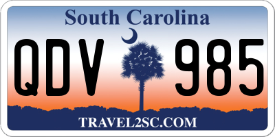 SC license plate QDV985