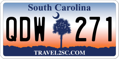 SC license plate QDW271