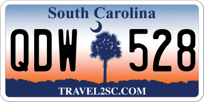 SC license plate QDW528