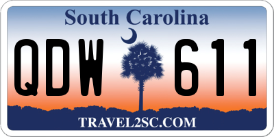 SC license plate QDW611