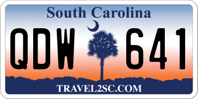 SC license plate QDW641