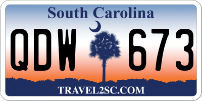 SC license plate QDW673