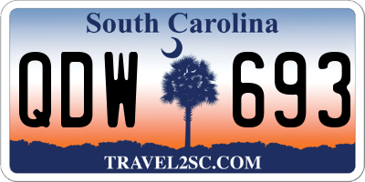 SC license plate QDW693