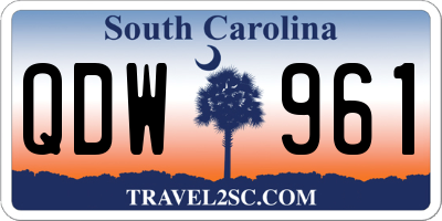 SC license plate QDW961