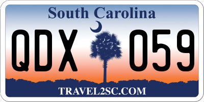 SC license plate QDX059