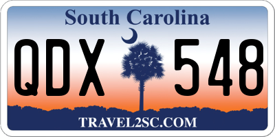 SC license plate QDX548