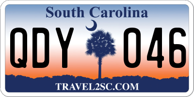 SC license plate QDY046