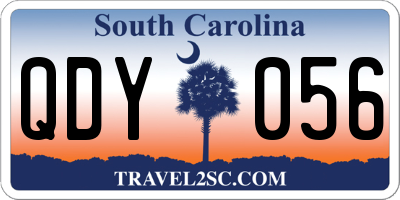 SC license plate QDY056