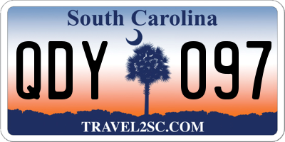 SC license plate QDY097