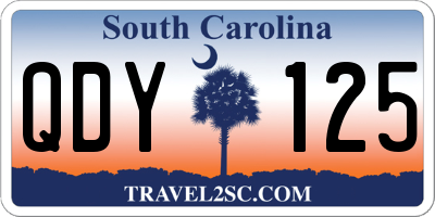 SC license plate QDY125