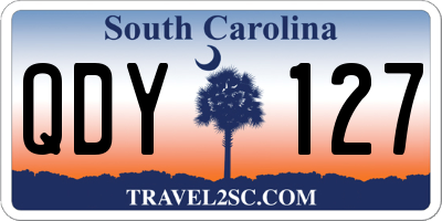 SC license plate QDY127