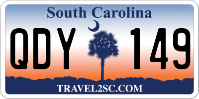 SC license plate QDY149