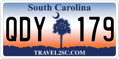 SC license plate QDY179