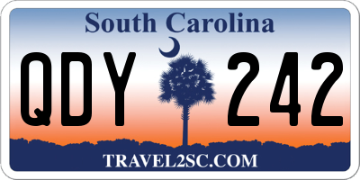 SC license plate QDY242