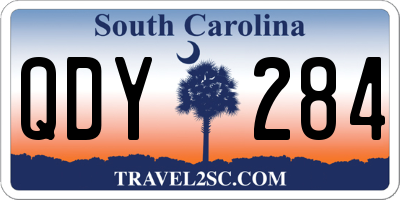 SC license plate QDY284