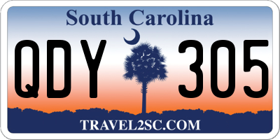 SC license plate QDY305